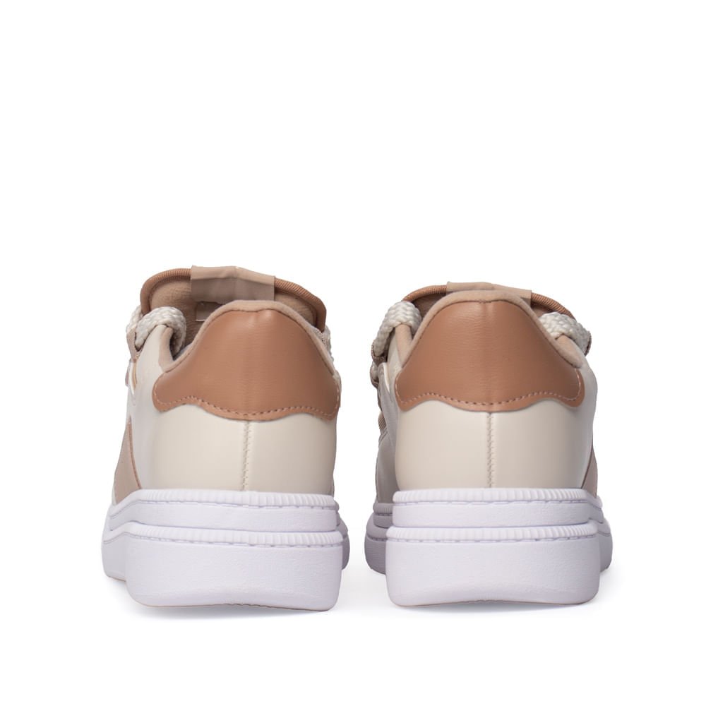 Tênis Feminino Moleca Napa Turim Nobuck Urbano Bege/Nude Bege 3