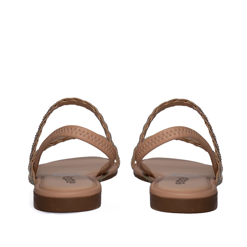 Sandália Feminina Mississipi Rasteira Brilhos Nude Nude 3