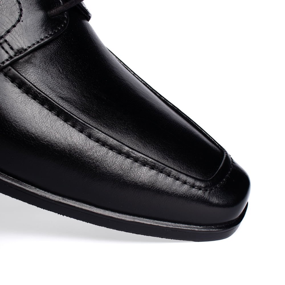 Sapato Masculino Democrata Social Metropolitan Pointer Couro Preto Preto 5