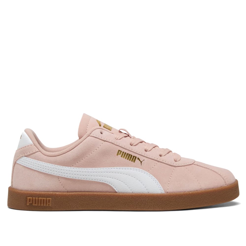 Tênis Feminino Puma Club II Camurça Soft Foam Rose/Branco