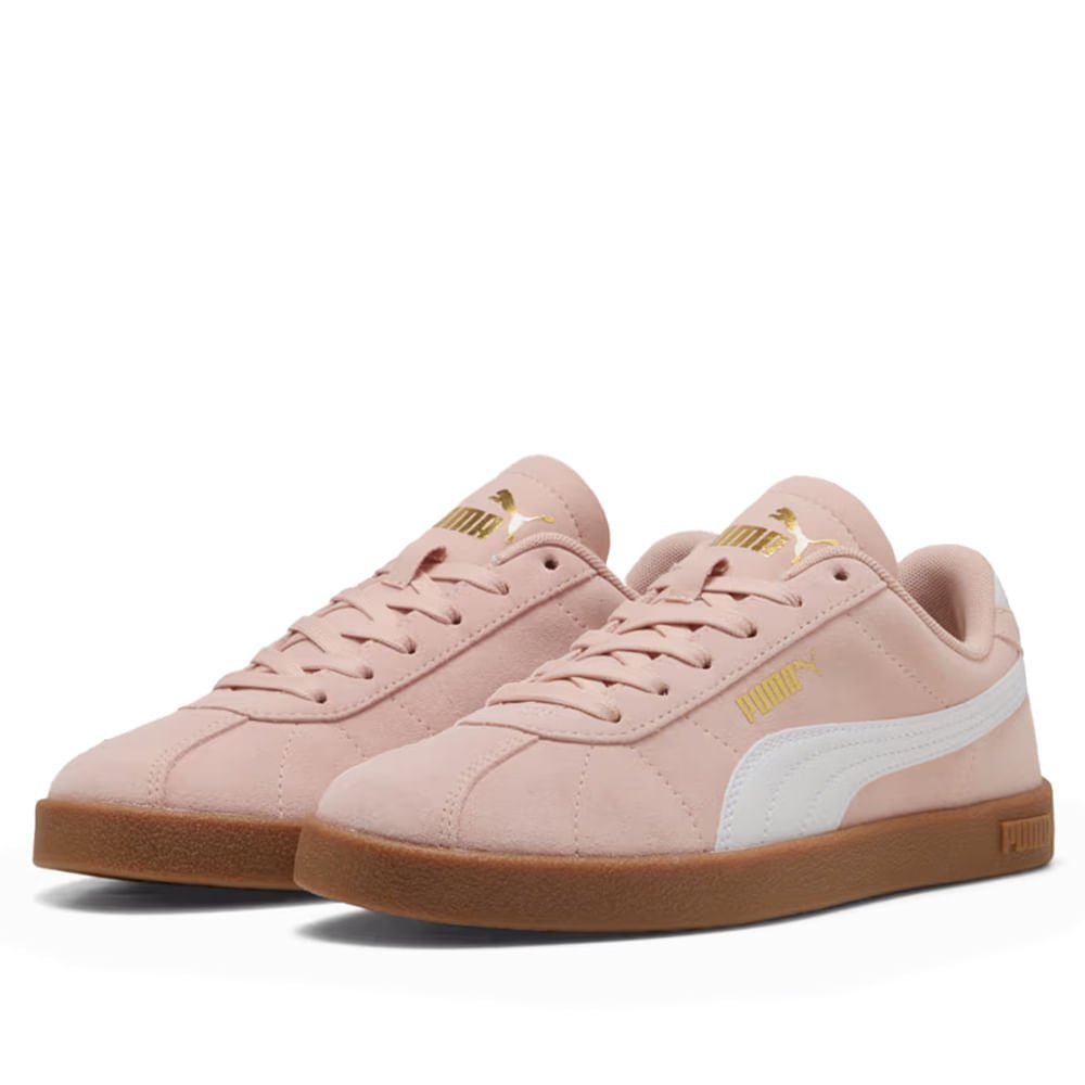 Tênis Feminino Puma Club II Camurça Soft Foam Rose/Branco Rose 3