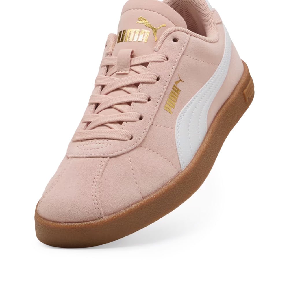 Tênis Feminino Puma Club II Camurça Soft Foam Rose/Branco Rose 5