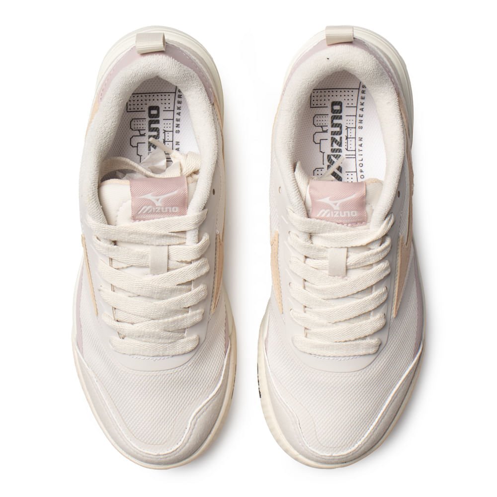 Tênis Feminino Mizuno Edo Cross Suede Mesh Off White Off White 4