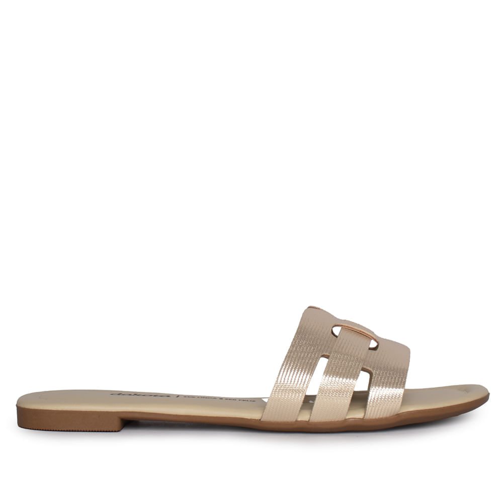 Sandália Feminina Dakota Rasteira Tiras Off White