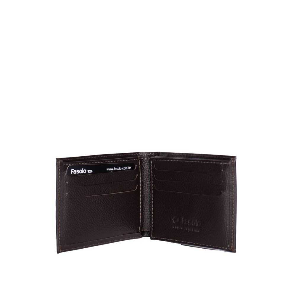 Carteira Masculina Fasolo Couro H055143101 Café Café 3