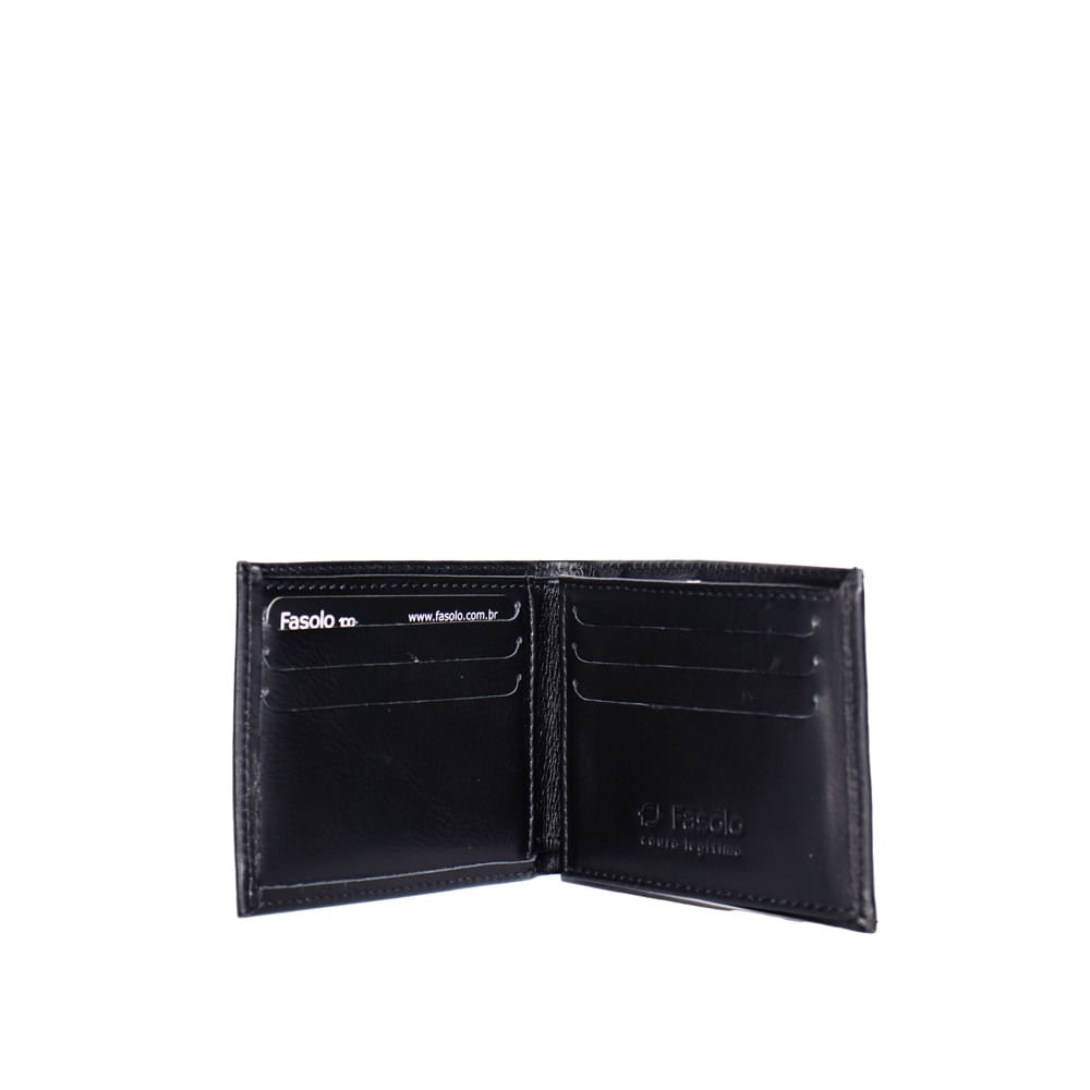 Carteira Masculina Fasolo Couro H055035751 Preto Preto 3