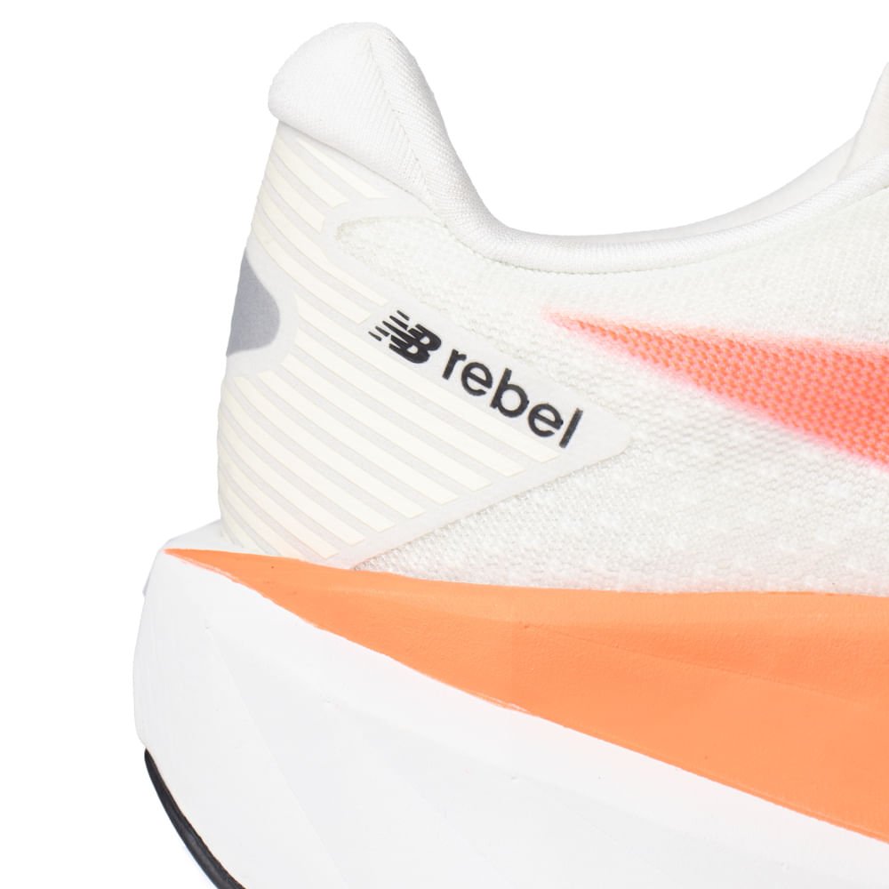 Tênis Masculino New Balance FuelCell Rebel v5 Coral Neon Branco/Coral 5