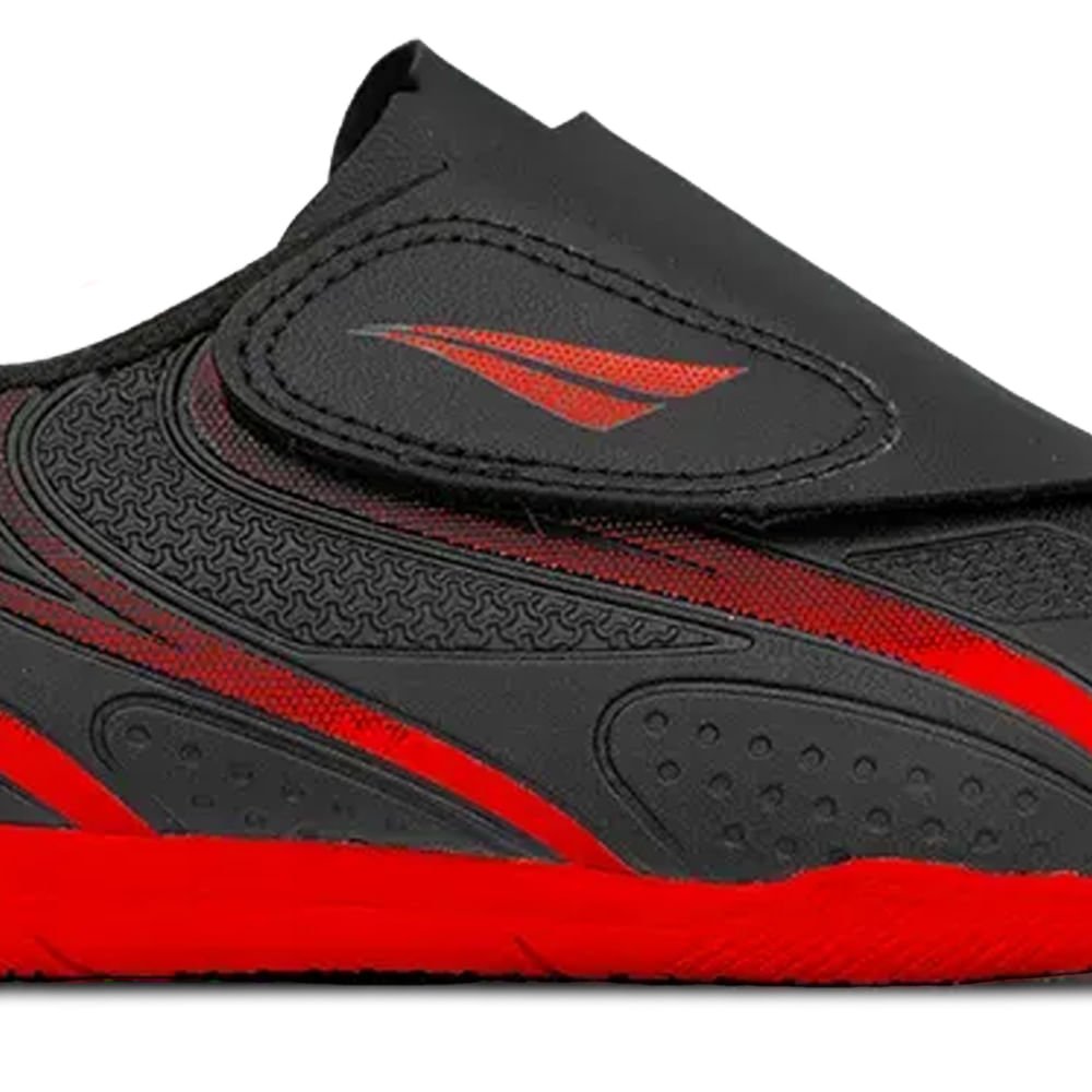 Chuteira Infantil Penalty Rocket Kids Futsal Preto/Laranja Preto/Vermelho 5