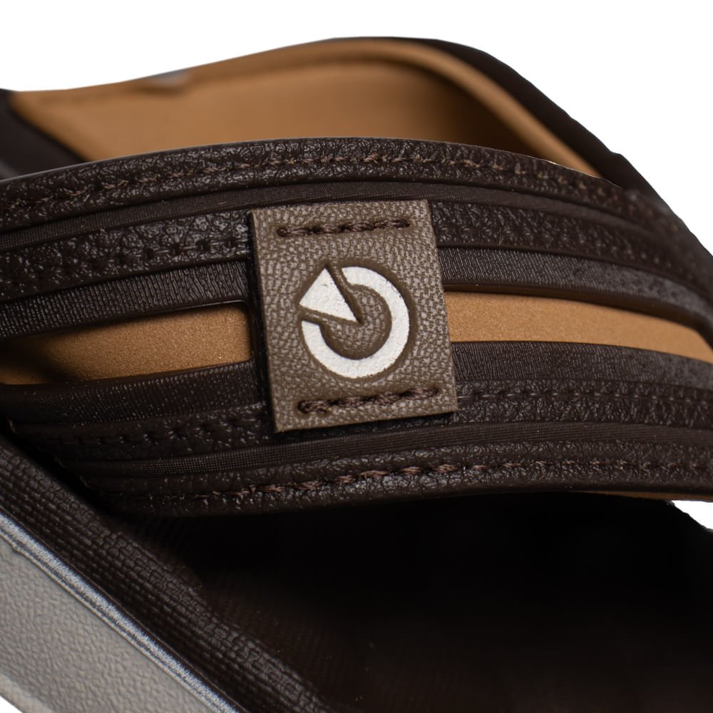 Chinelo Masculino Cartago Egeu Tiras Conforto Marrom Marrom 4