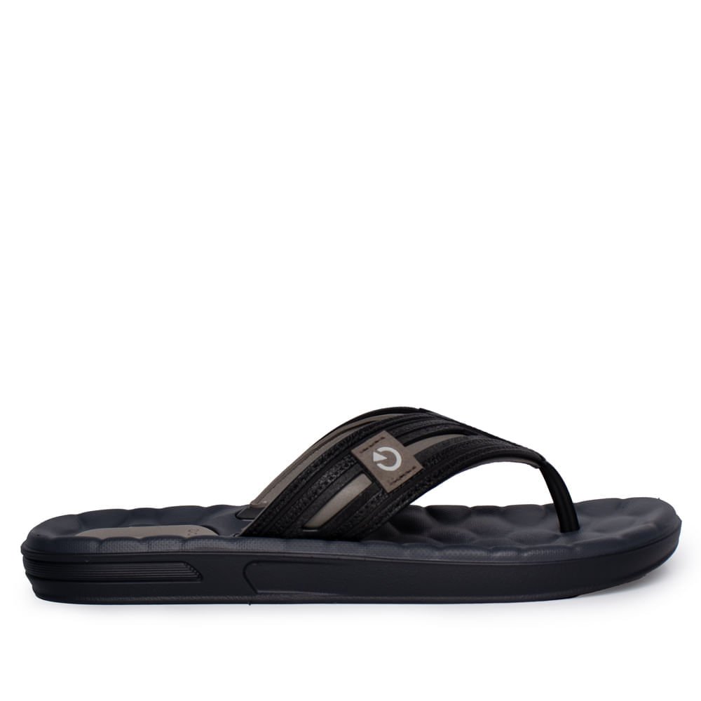 Chinelo Masculino Cartago Egeu Tiras Conforto Preto/Cinza Preto/Cinza 2