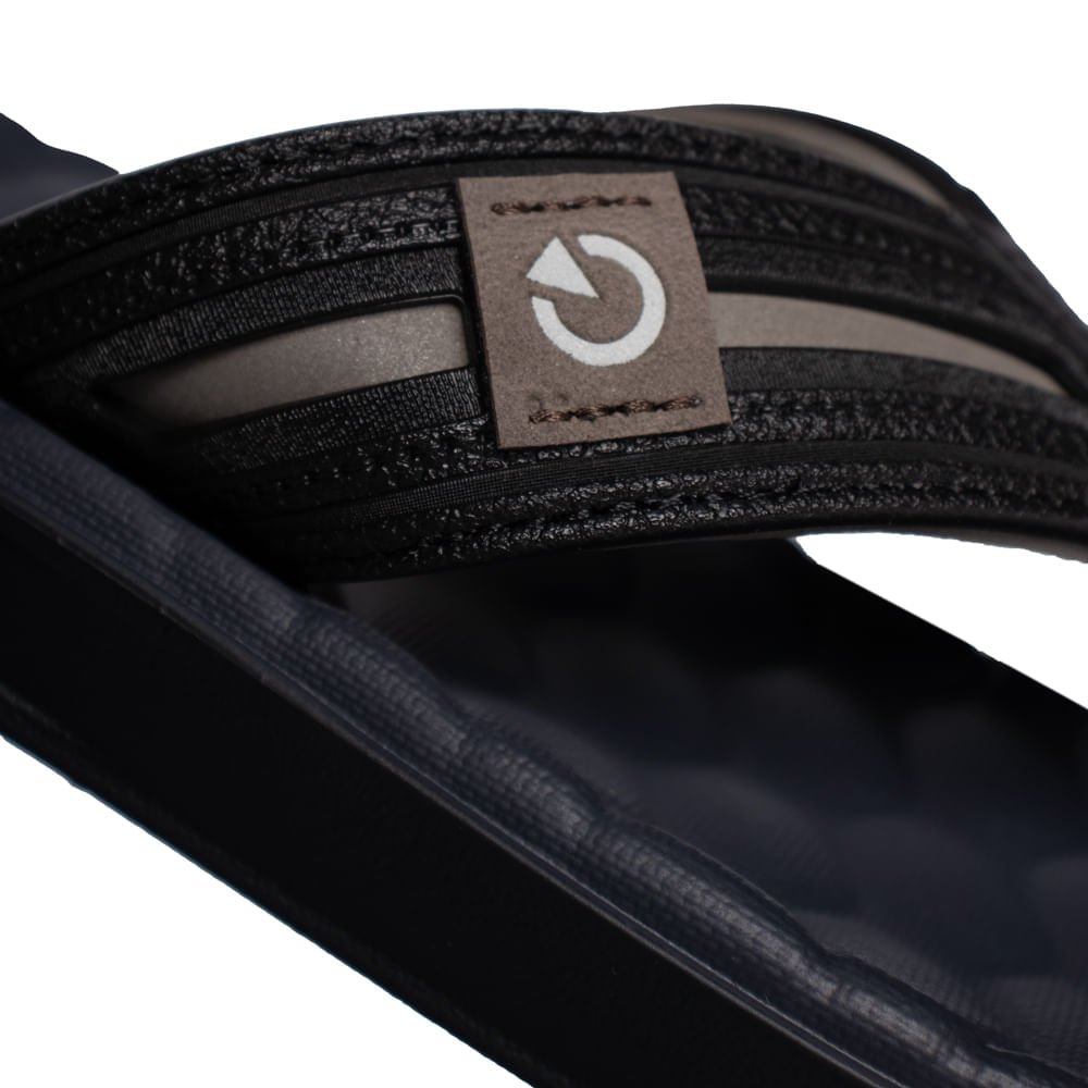 Chinelo Masculino Cartago Egeu Tiras Conforto Preto/Cinza Preto/Cinza 4