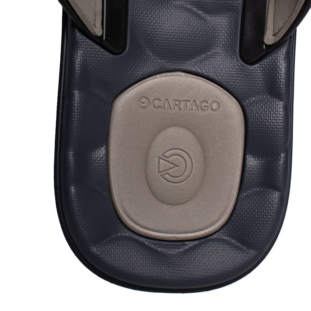 Chinelo Masculino Cartago Egeu Tiras Conforto Preto/Cinza Preto/Cinza 5