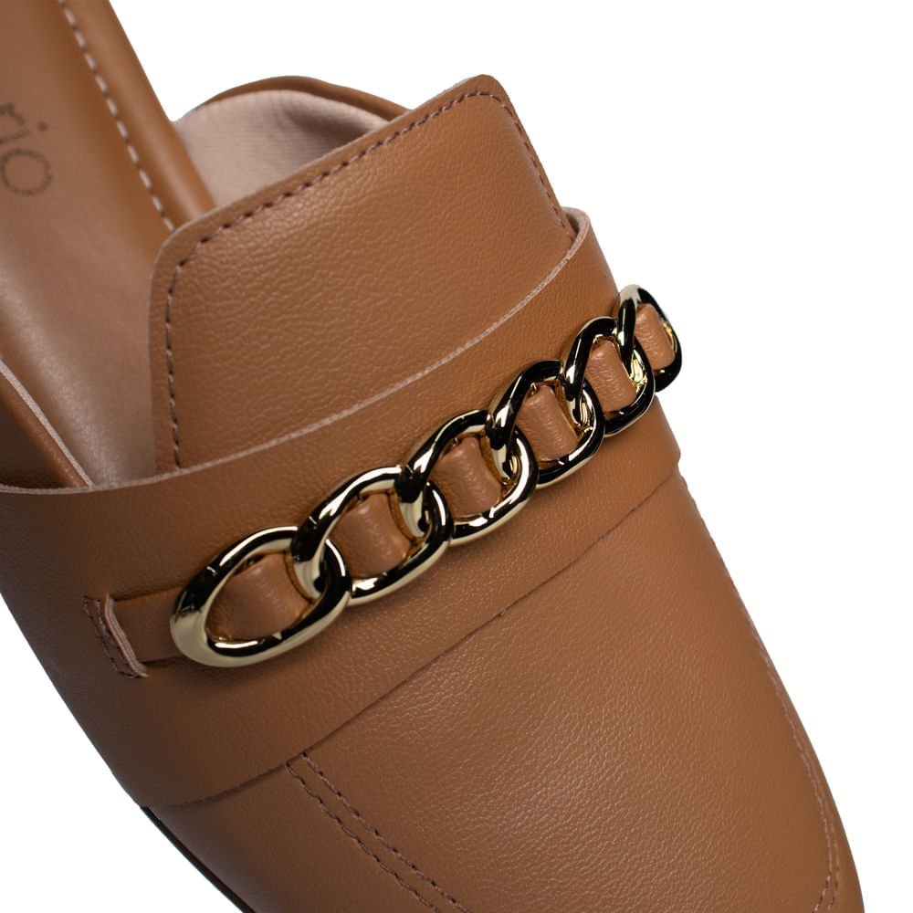 Sapatilha Mule Feminina Beira Rio Napa Turim Caramelo Caramelo 5