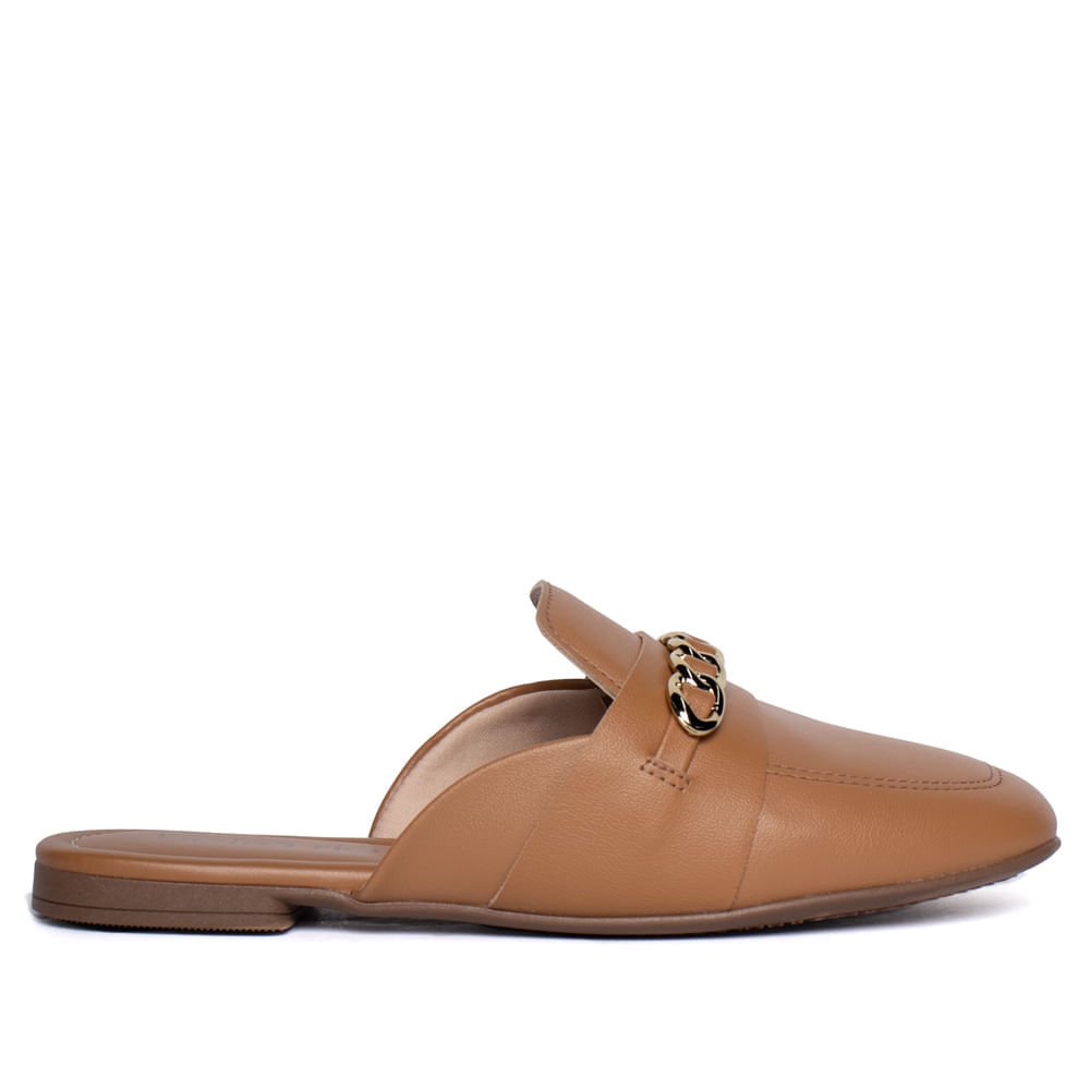 Sapatilha Mule Feminina Beira Rio Napa Turim Caramelo