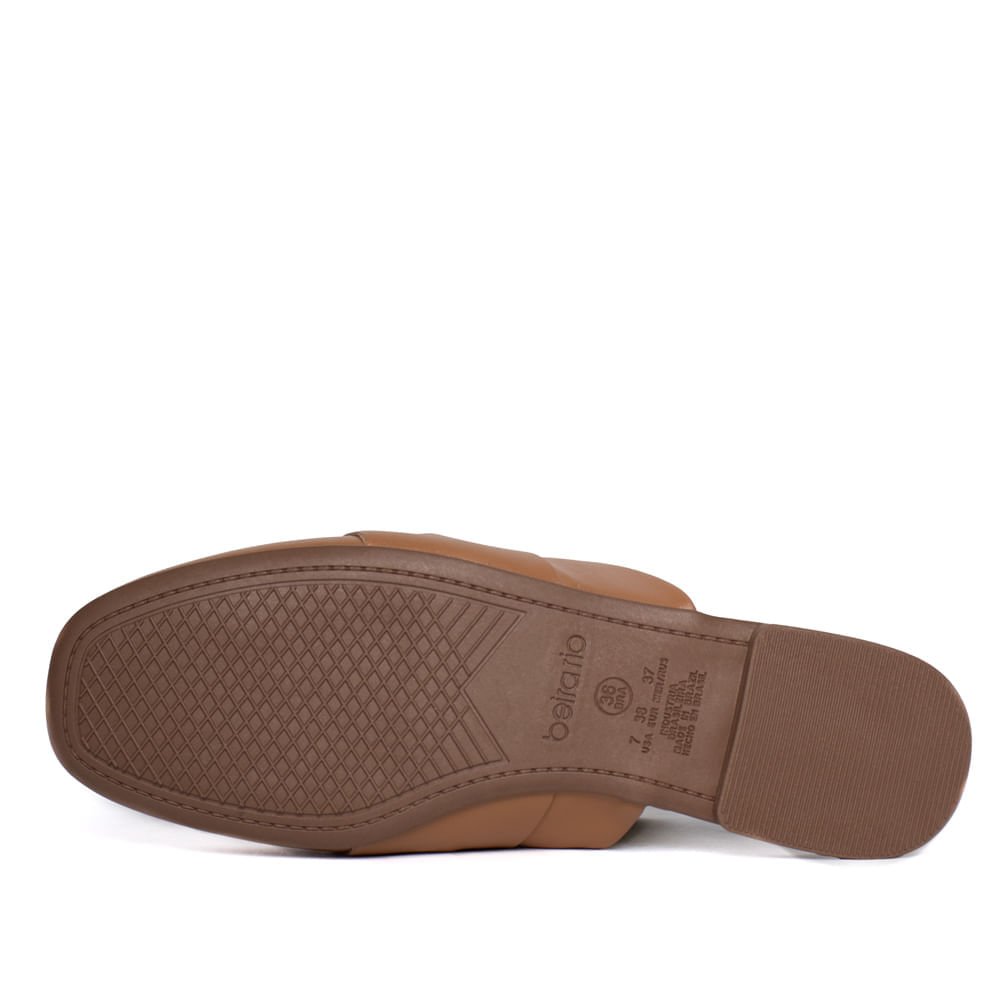 Sapatilha Mule Feminina Beira Rio Napa Turim Caramelo Caramelo 2