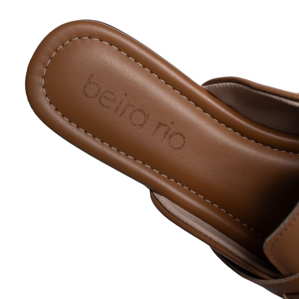 Sapatilha Mule Feminina Beira Rio Napa Turim Caramelo Caramelo 6