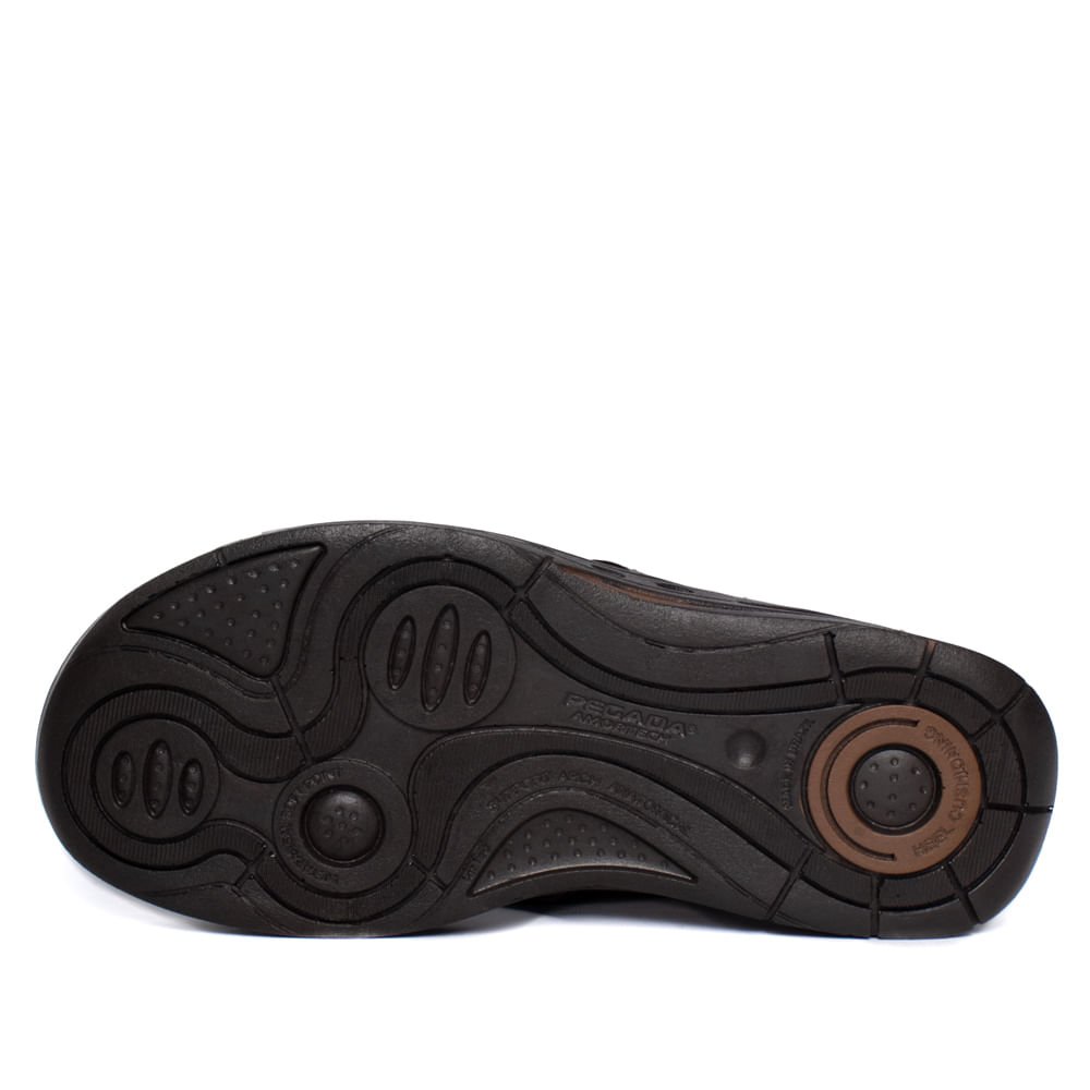 Chinelo Masculino Pegada Couro Anilina Duas Tiras Marrom Marrom 3