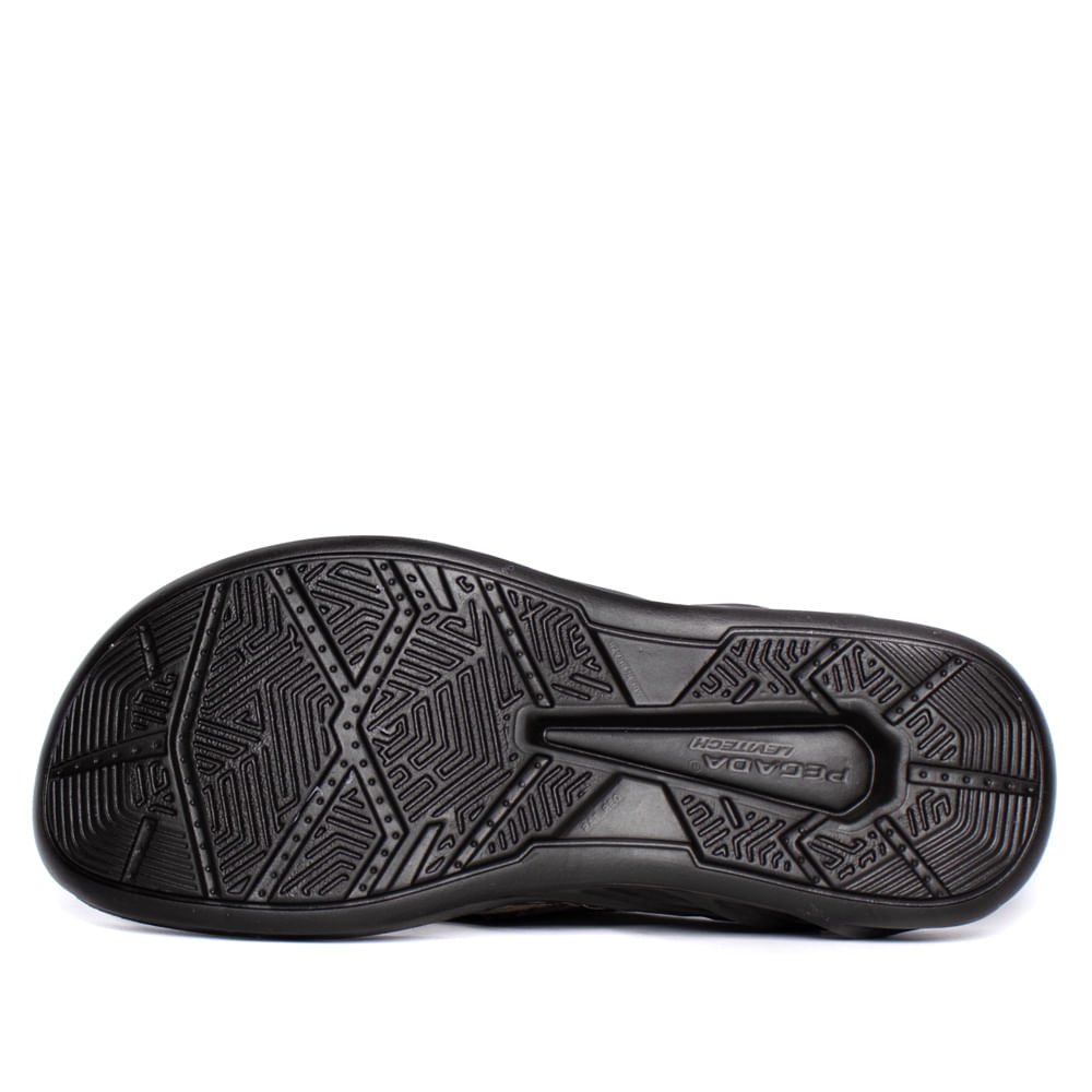 Chinelo Masculino Pegada Couro Anilina Levitech Marrom Marrom 3