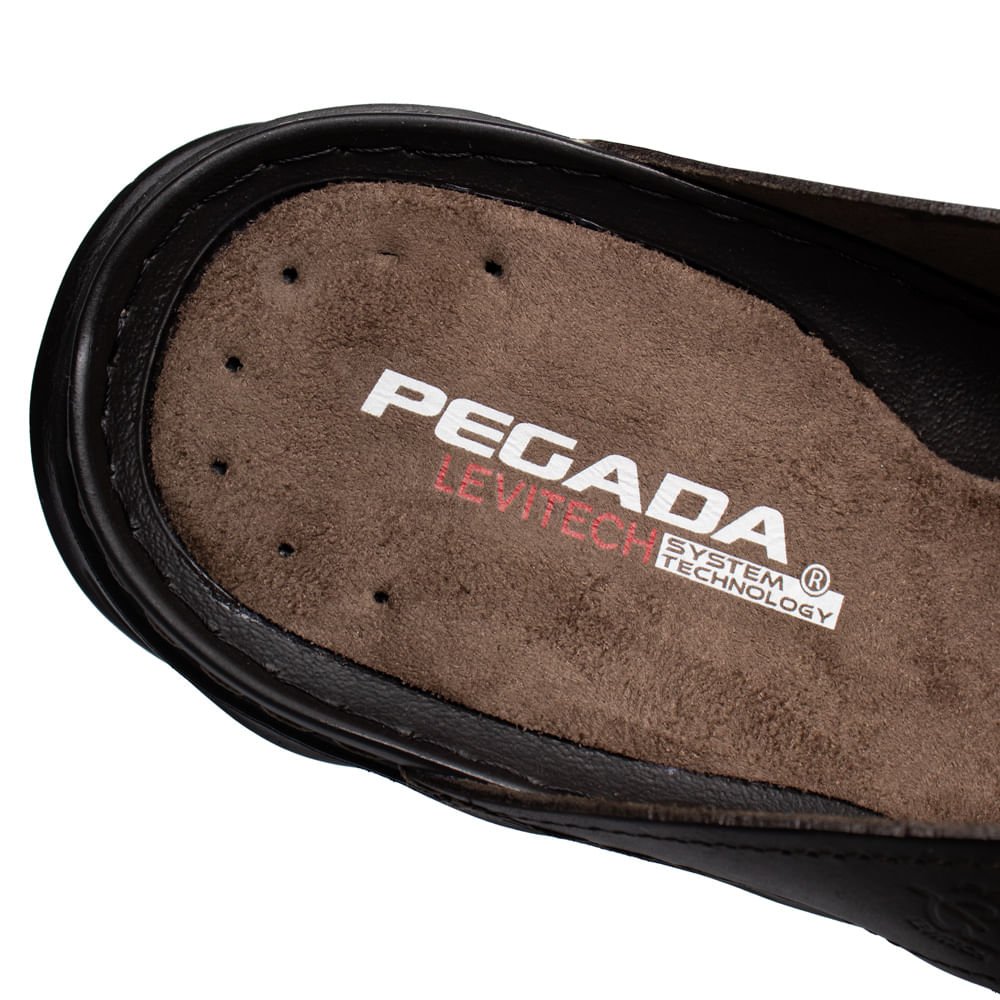 Chinelo Masculino Pegada Couro Anilina Levitech Marrom Marrom 5