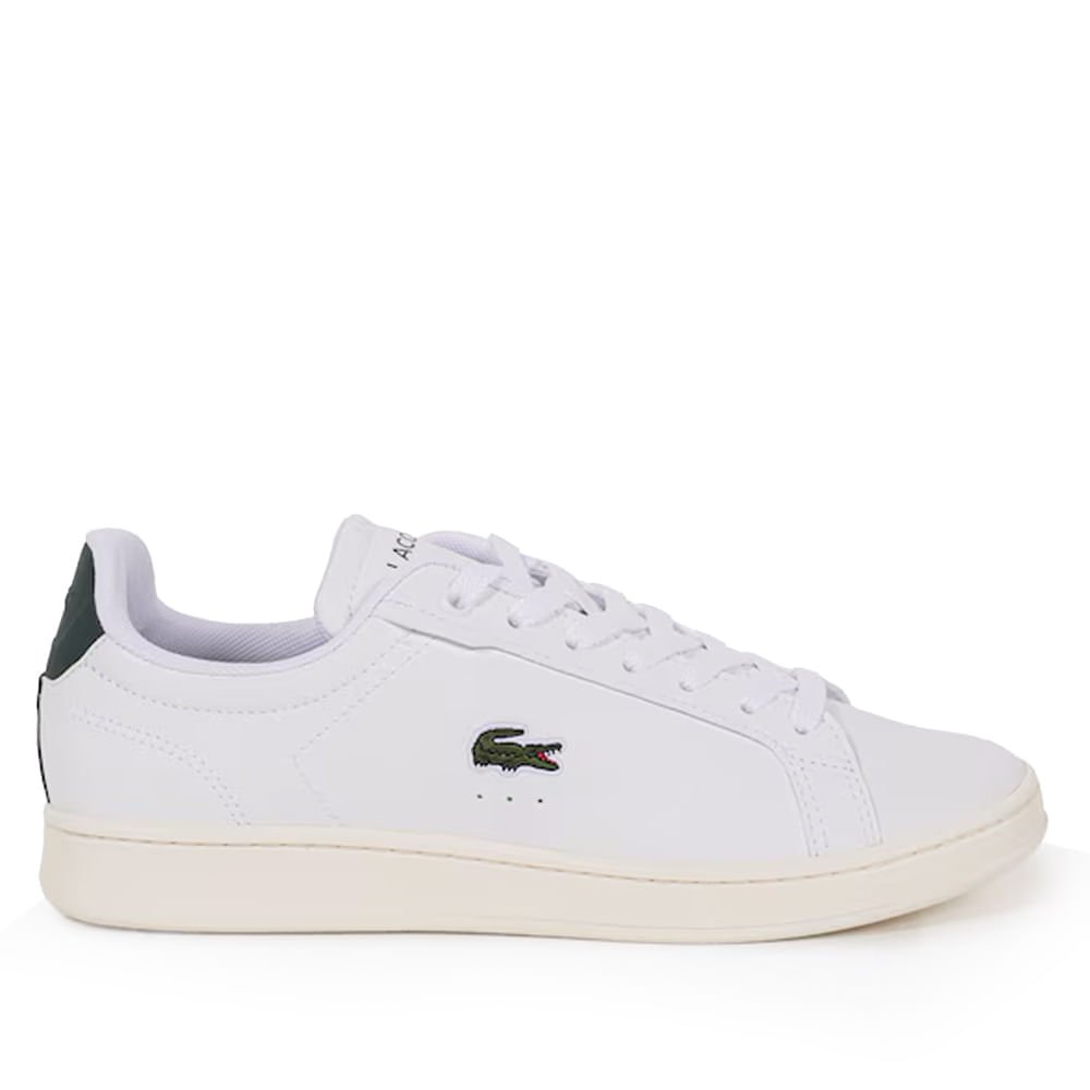 Tênis Masculino Lacoste Carnaby Pro V Couro Branco/Verde