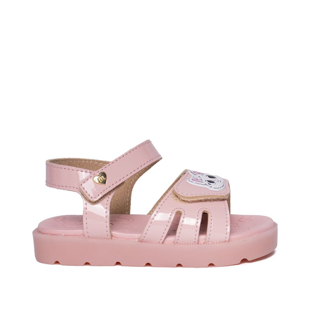 Sandália Infantil Molekinha Bebê Cat com Led Rosa