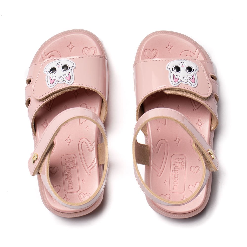 Sandália Infantil Molekinha Bebê Cat com Led Rosa Rosa 4