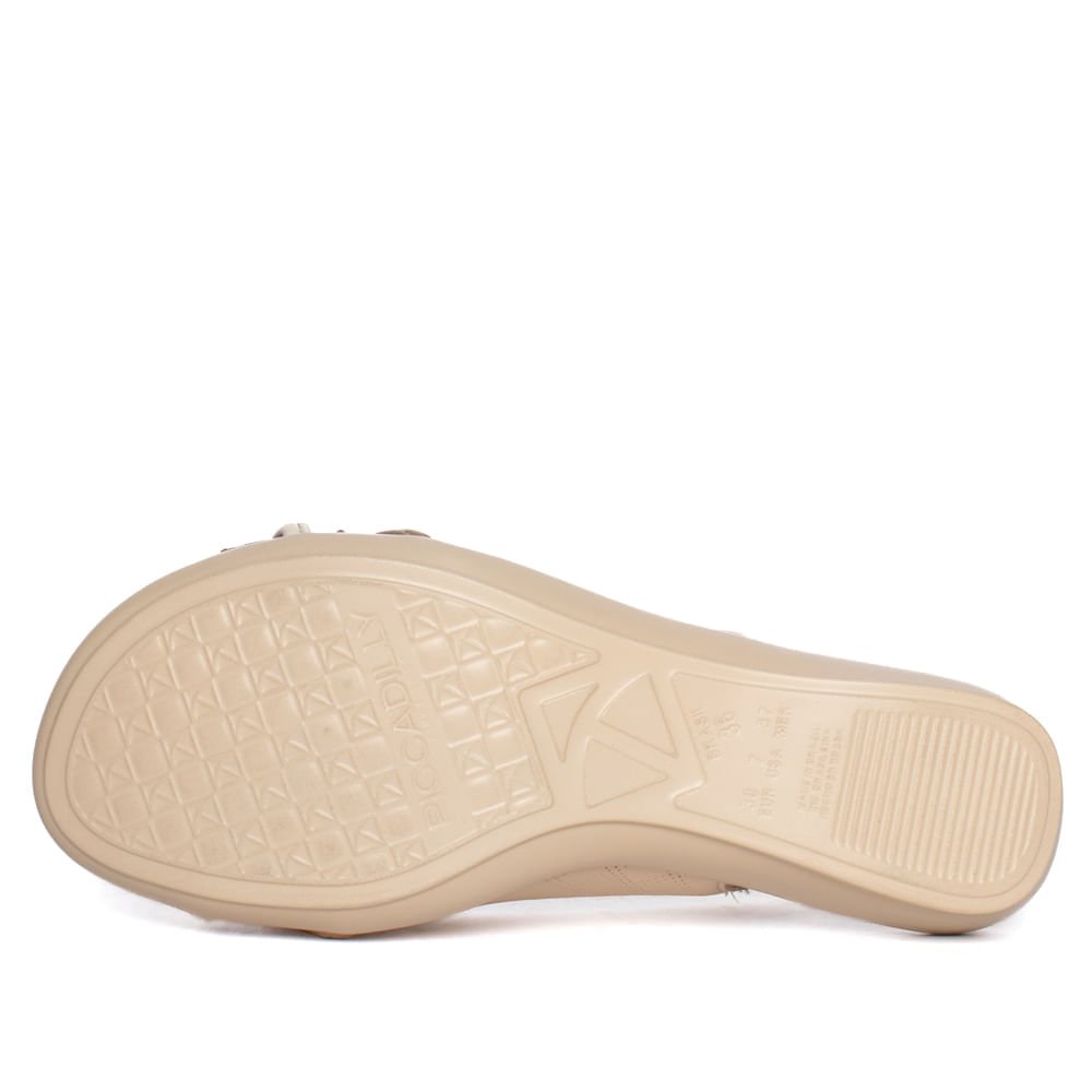 Sandália Feminina Piccadilly Slingback Bege Bege 2