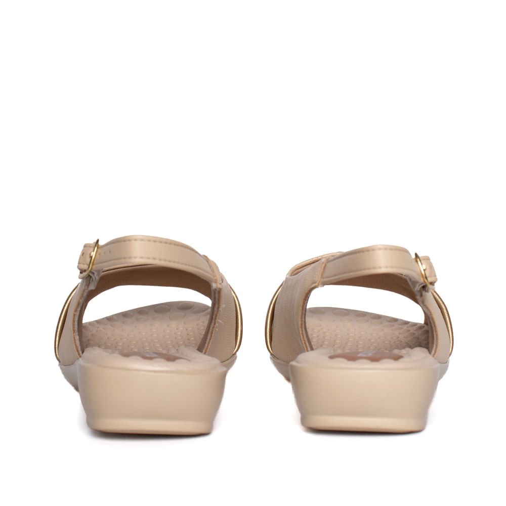 Sandália Feminina Piccadilly Slingback Bege Bege 3