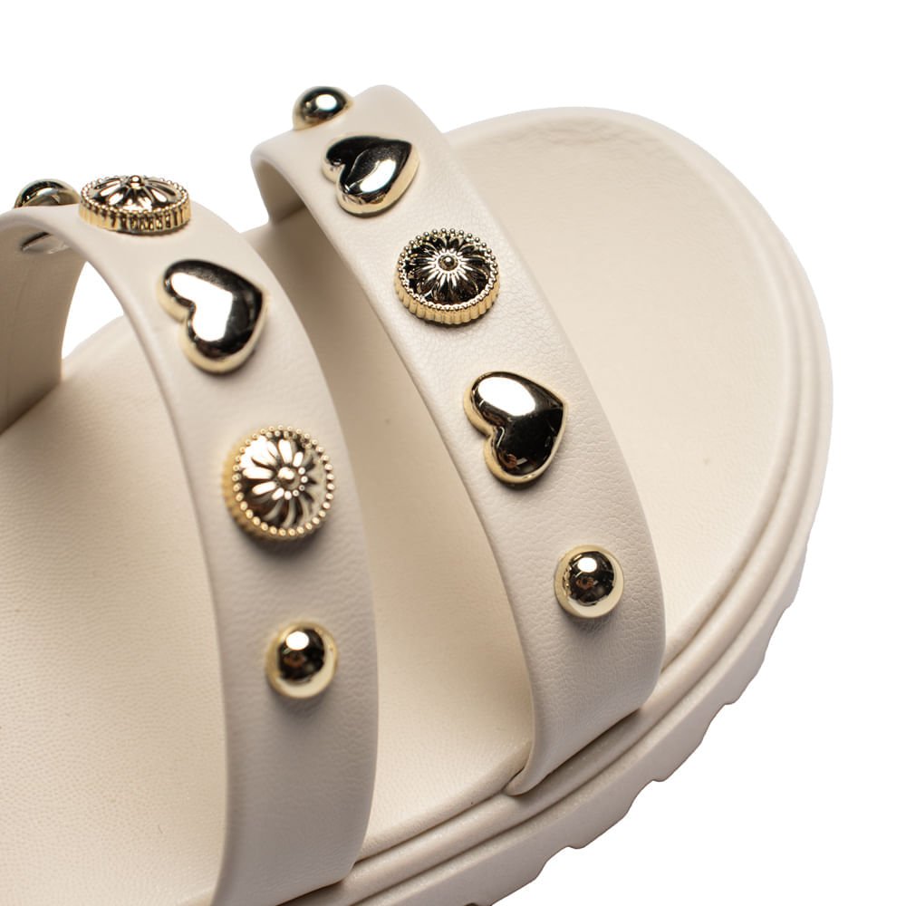 Sandália Infantil Molekinha com Pins Off White Off White 5