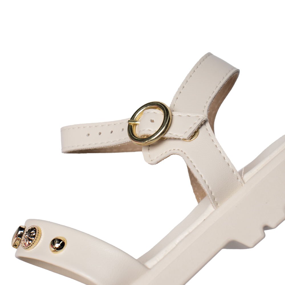 Sandália Infantil Molekinha com Pins Off White Off White 6
