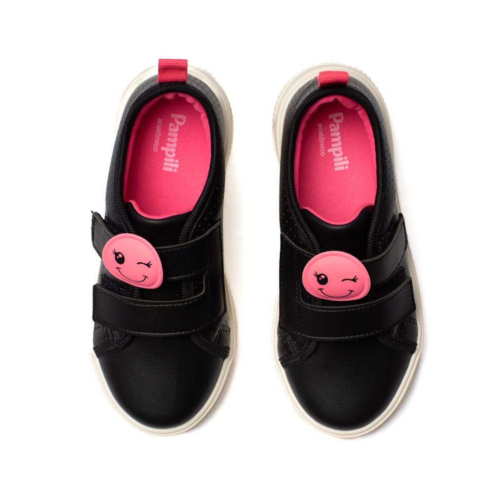 Tênis Infantil Pampili Smile Preto/pink Preto/Pink 4