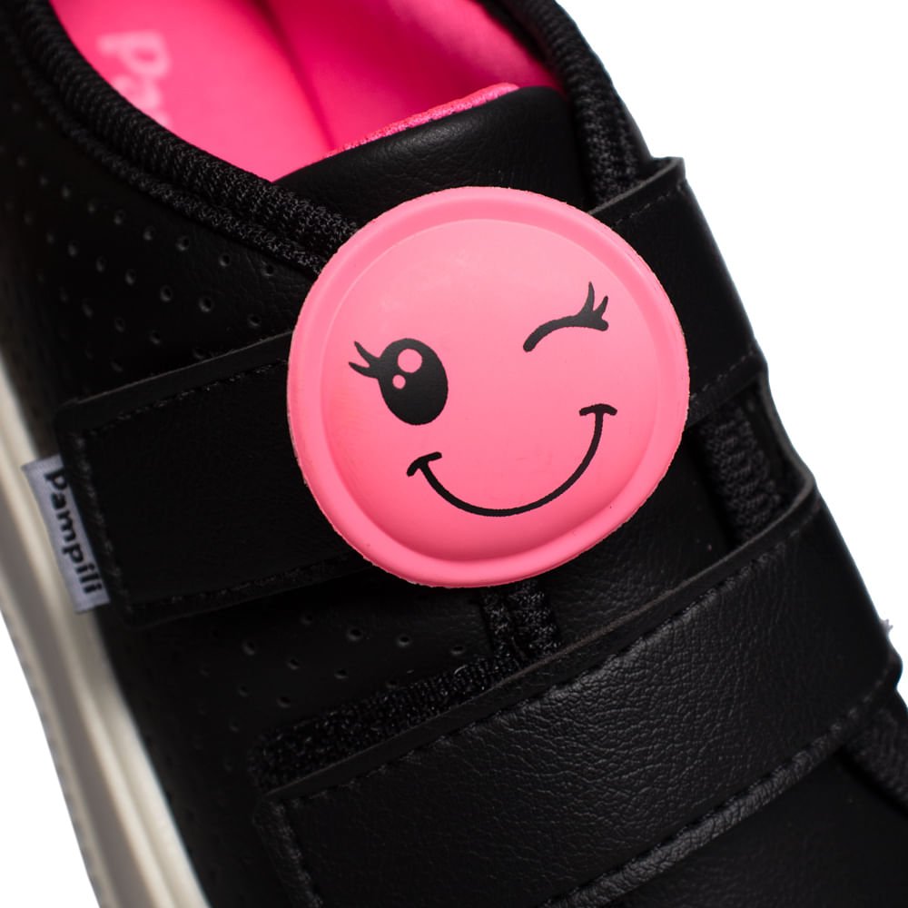 Tênis Infantil Pampili Smile Preto/pink Preto/Pink 5