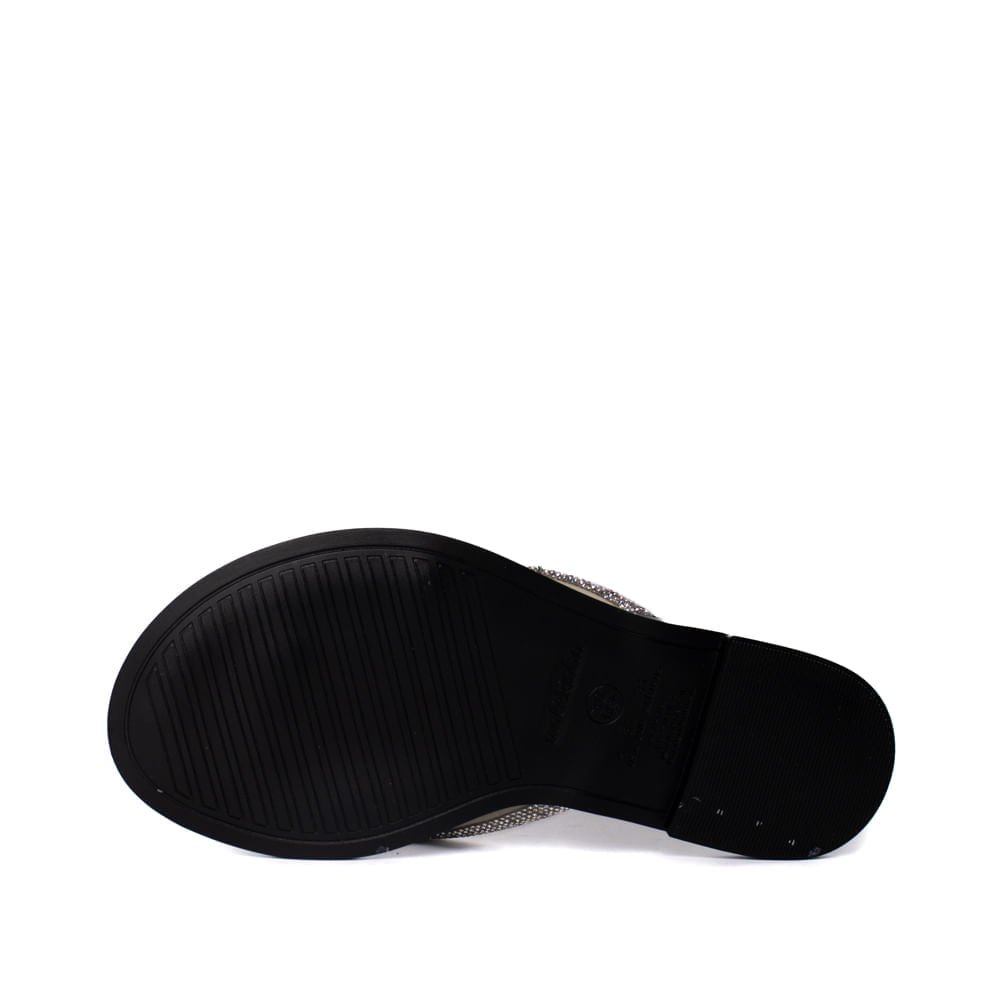 Rasteira Infantil Molekinha com Strass Preto Preto 3