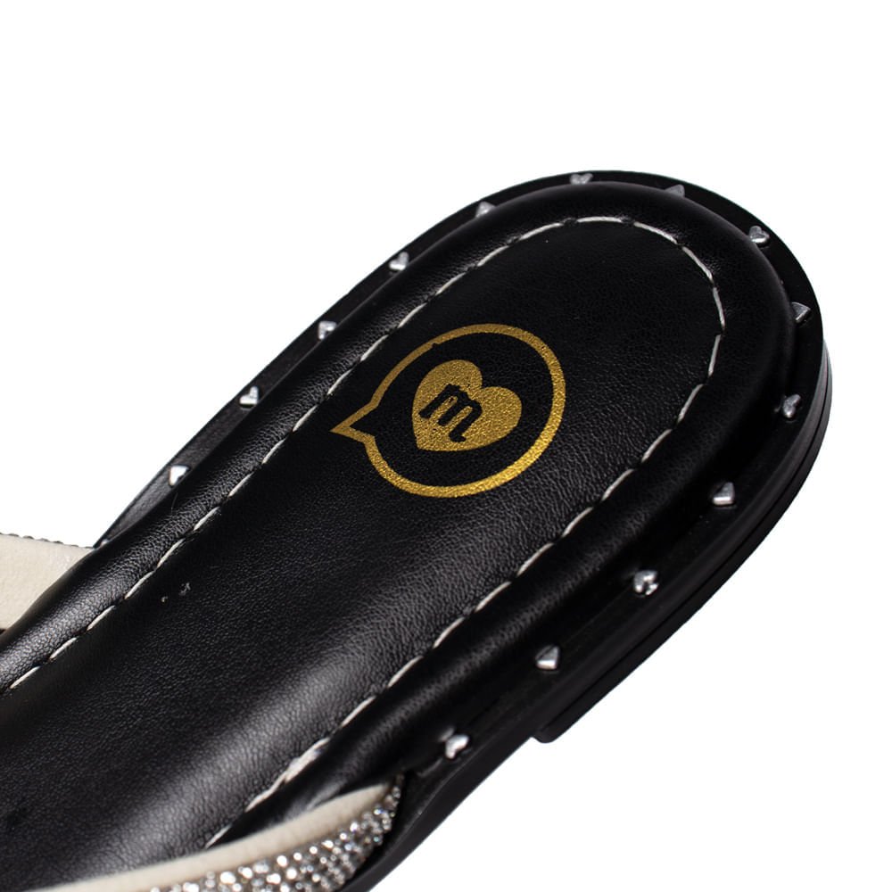 Rasteira Infantil Molekinha com Strass Preto Preto 5