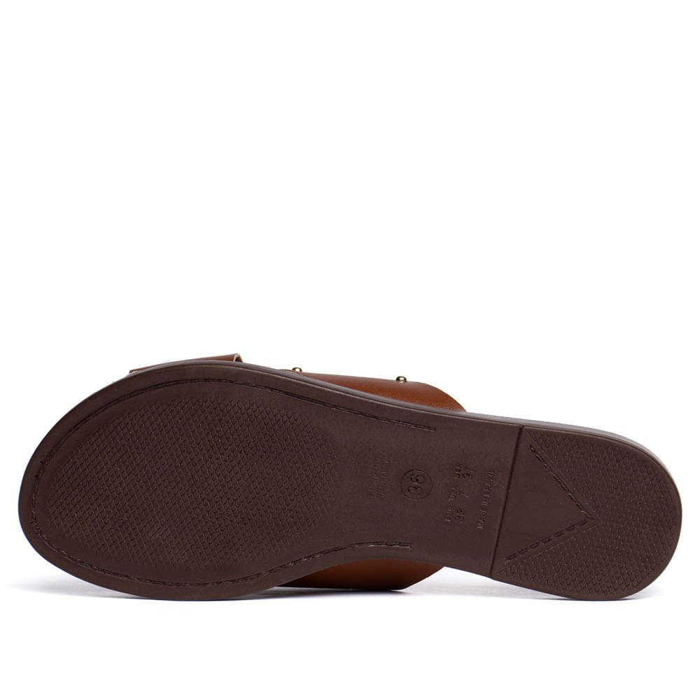 Rasteirinha Feminina Via Scarpa Tiras Cruzadas Marrom Marrom 3