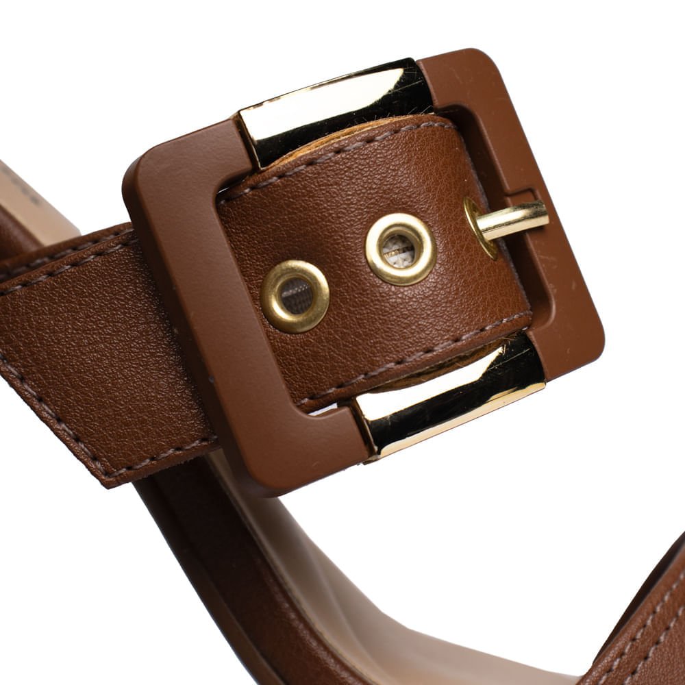 Tamanco Feminino Modare Calce Fácil Salto Bloco Avelã/Bege Marrom 5