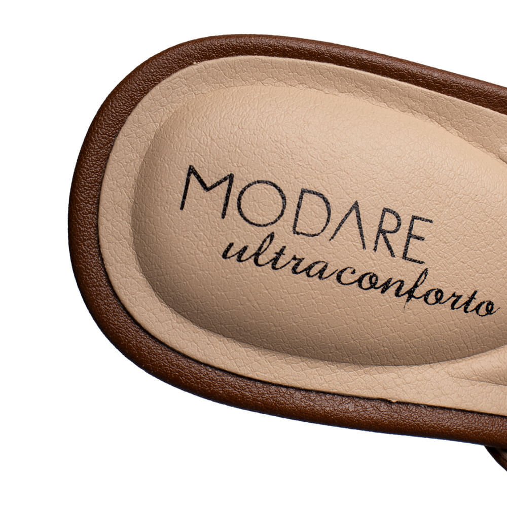 Tamanco Feminino Modare Calce Fácil Salto Bloco Avelã/Bege Marrom 6