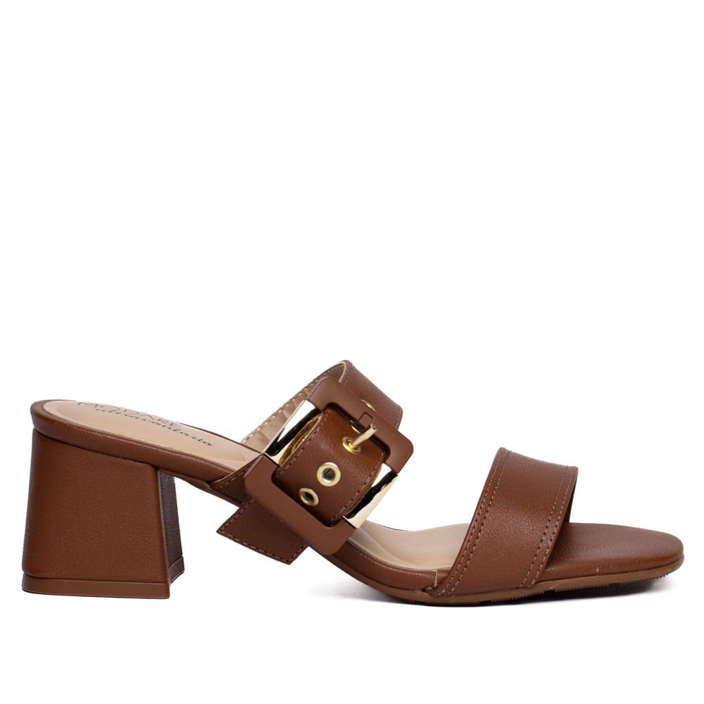 Tamanco Feminino Modare Calce Fácil Salto Bloco Avelã/Bege