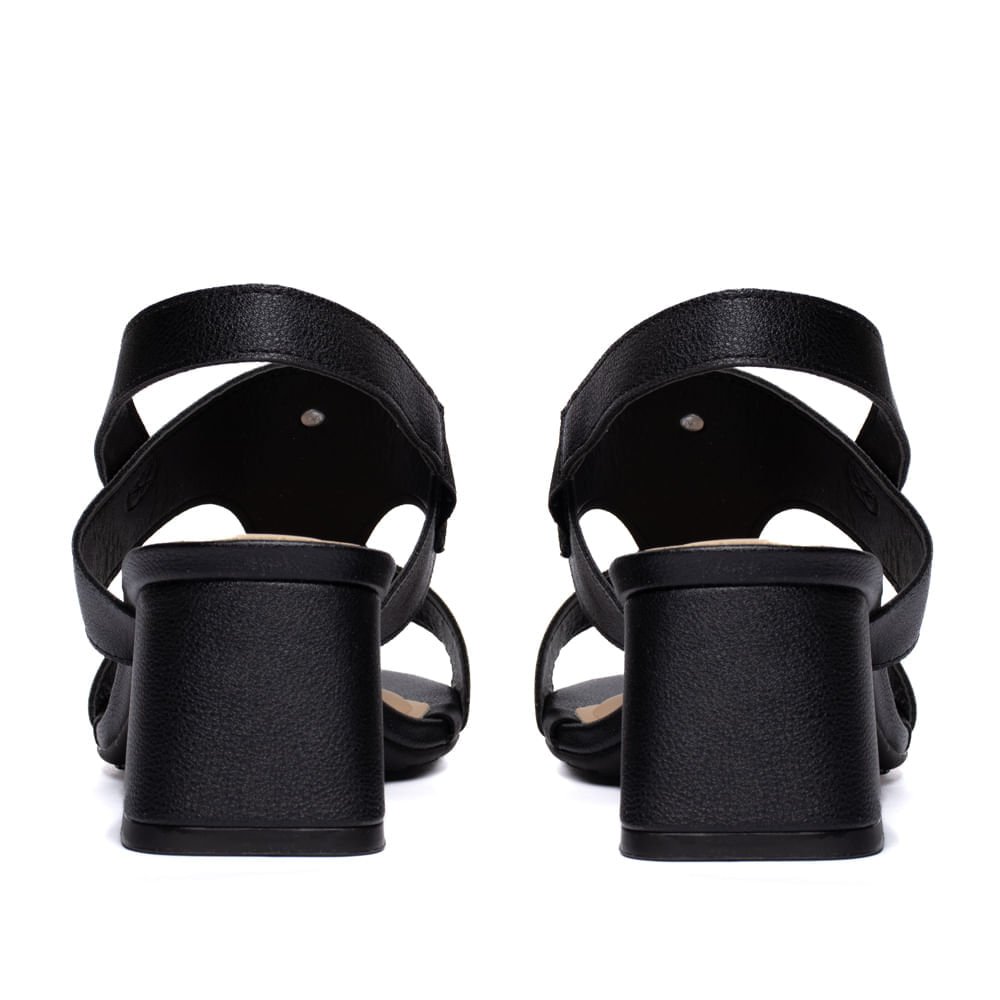 Sandália Feminina Modare Salto Bloco Napa Preto Preto 3