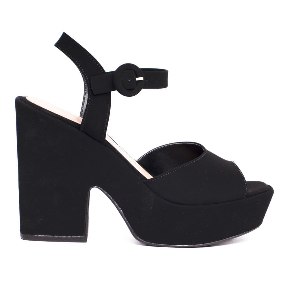Sandália Feminina Meia Pata Nobuck Preto