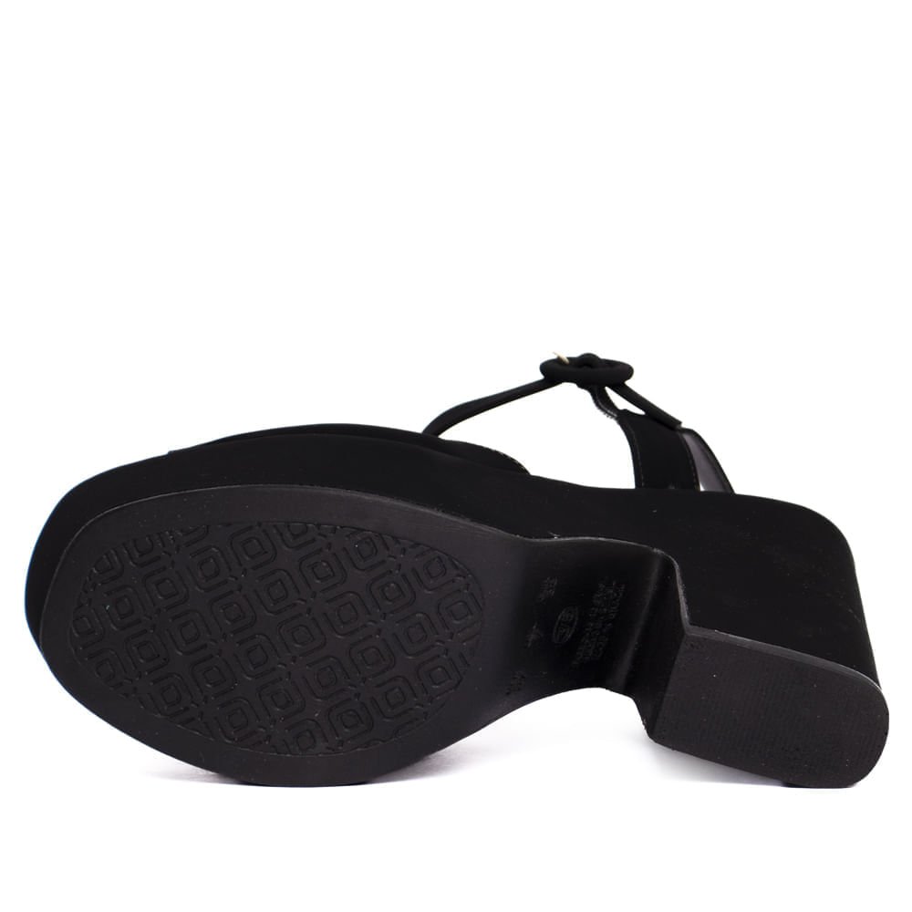 Sandália Feminina Meia Pata Nobuck Preto Preto 2