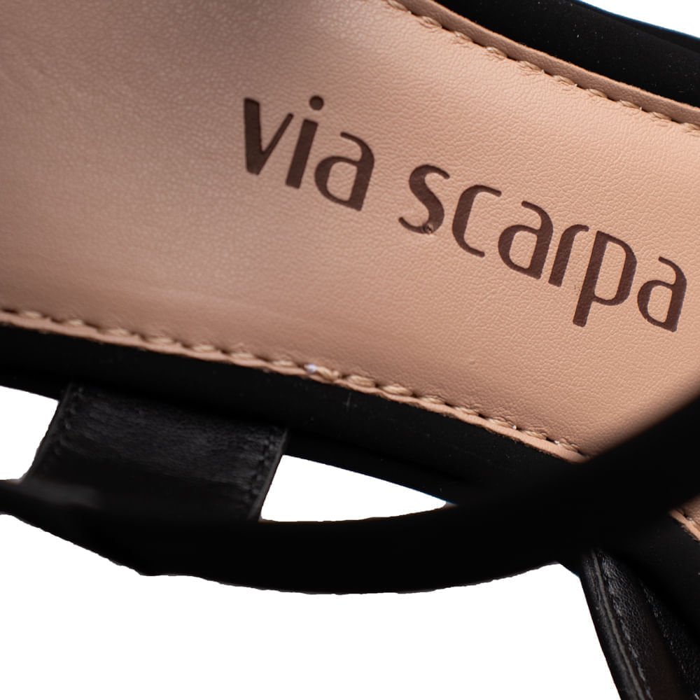 Sandália Feminina Meia Pata Nobuck Preto Preto 5