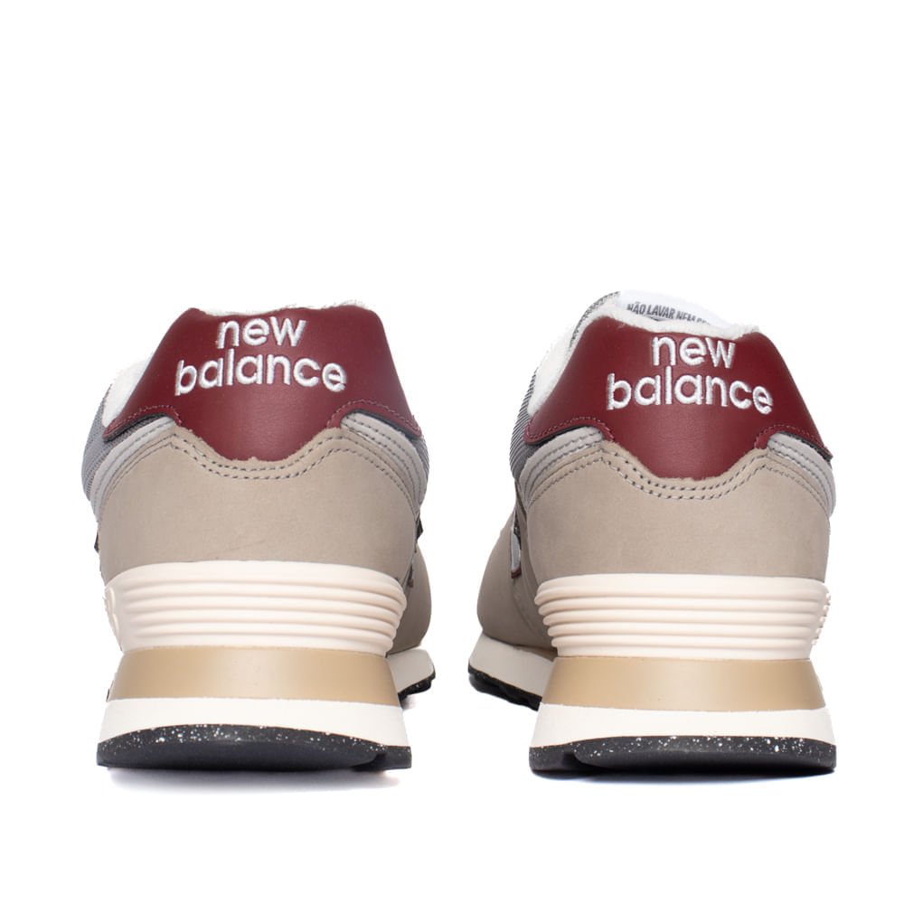 Tênis Masculino New Balance 574 ENCAP Bege/Vermelho Bege 3