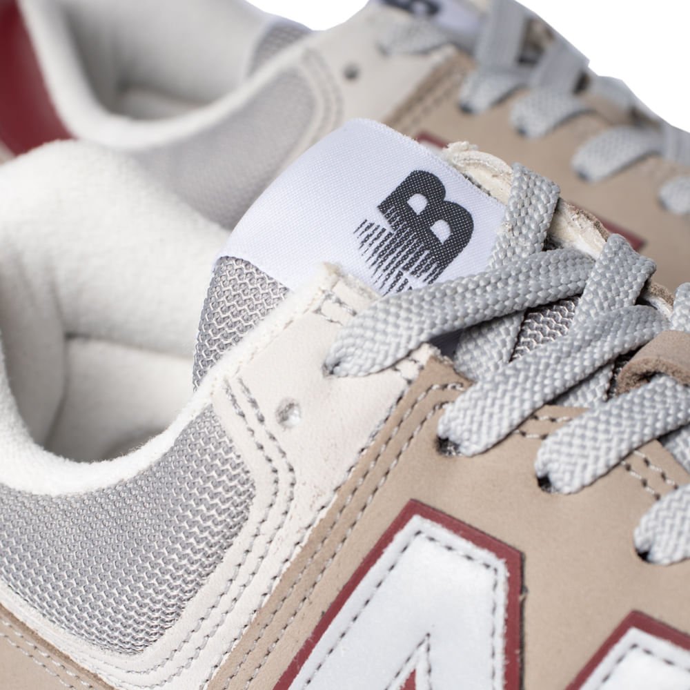 Tênis Masculino New Balance 574 ENCAP Bege/Vermelho Bege 5