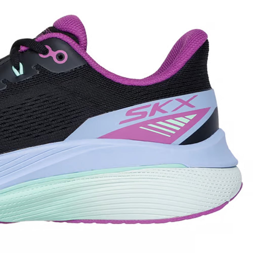 Tênis Feminino Skechers Max Cushioning Propulsion Preto/Roxo Preto/Roxo 5