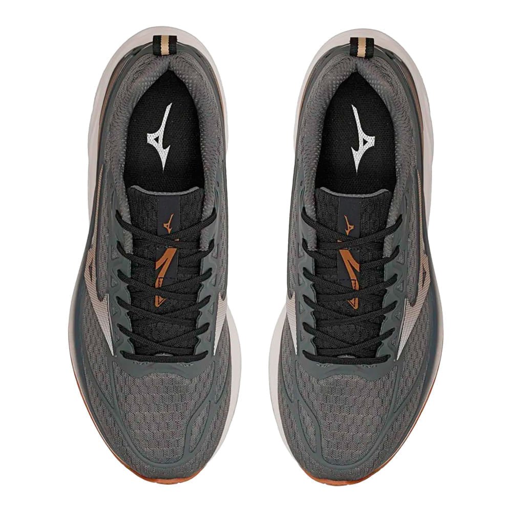 Tênis Masculino Mizuno Space 5 Softier Foam Cinza/Dourado Cinza 4