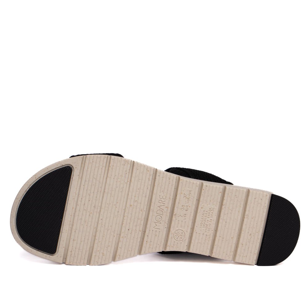 Sandália Feminina Modare Elástico Preto Preto 2