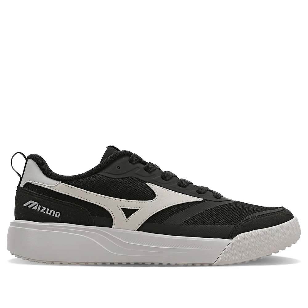 Tênis Masculino Mizuno Edo Cross Mesh Suede Preto/Branco