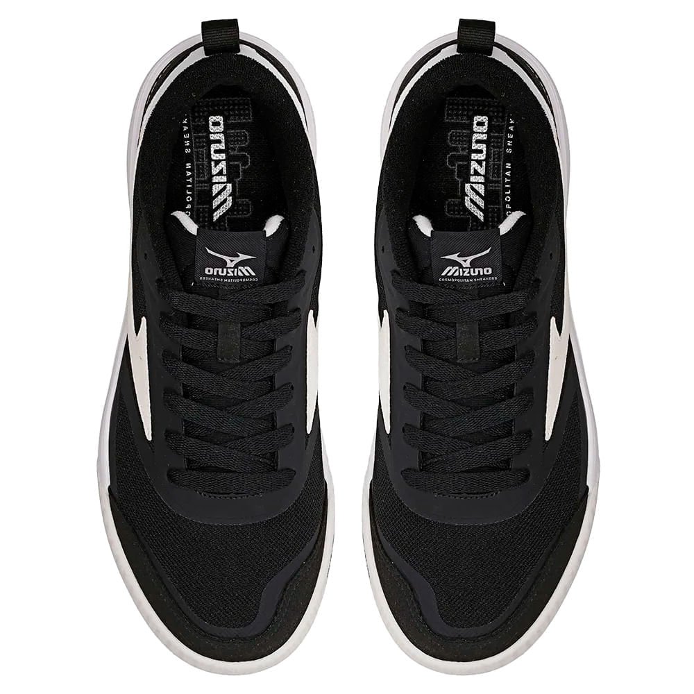 Tênis Masculino Mizuno Edo Cross Mesh Suede Preto/Branco Preto/Branco 4