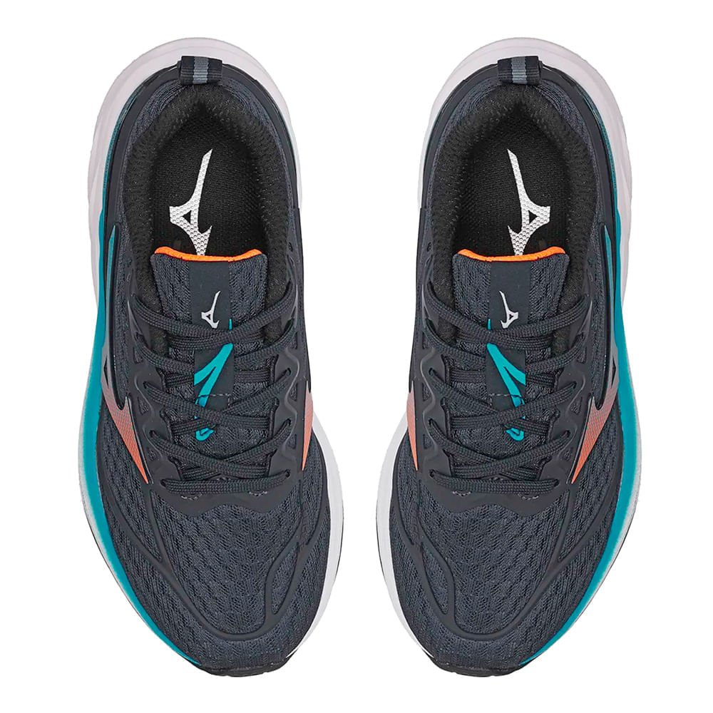 Tênis Juvenil Mizuno Space 5 Júnior Softier Foam Marinho Preto 4